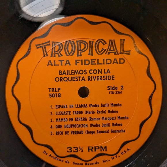 vinyl record #rare #mambo #ORQUESTA RIVERSIDE "Bailemos Con La Riverside" 1959 - Picture 10 of 16